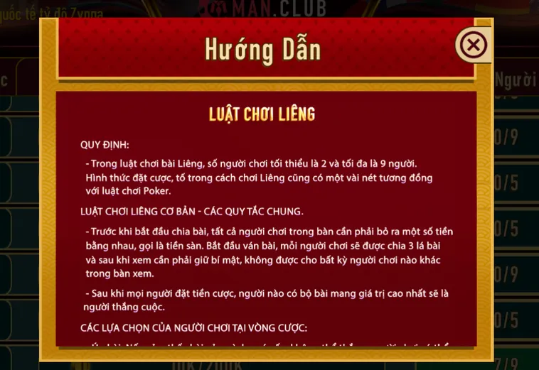 Liêng Tại ManClub Sân Chơi Bài Cào Dân Gian Đẳng Cấp Cho Dân Chơi Thượng Lưu