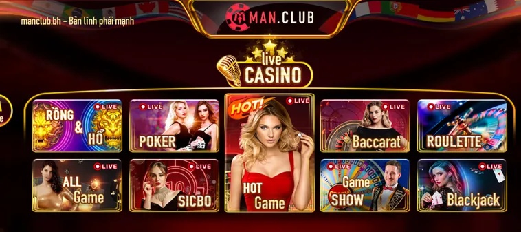 Danh Sách Trò Chơi Hấp Dẫn Tại Live Casino Livestream Tại ManClub Với Hàng Ngàn Ưu Đãi Cực Khủng