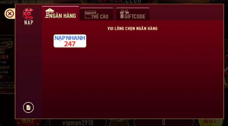 Nạp Tiền Qua Tài Khoản Ngân Hàng Tại ManClub Với Đa Dạng Phương Thức Thanh Toán Giúp Bạn Khởi Nghiệp Siêu Tốc