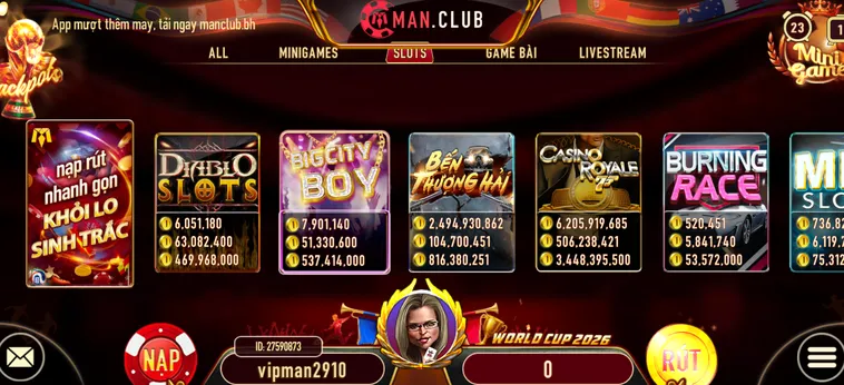 Danh Mục Trò Chơi Nổ Hũ ManClub Với Cơ Hội Trúng Jackpot Hàng Tỷ Đồng Mỗi Ngày