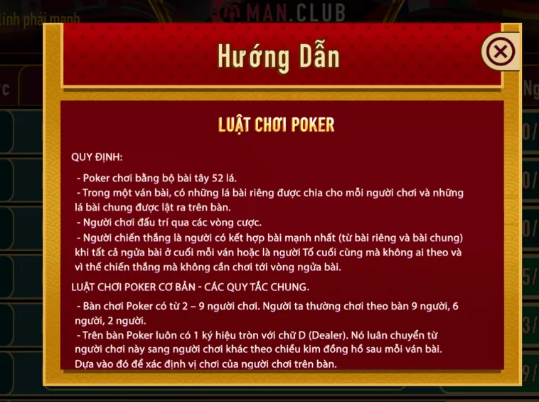 Poker Tại ManClub Sân Chơi Đỉnh Cao Dành Cho Các Cao Thủ Đấu Trí Thế Giới