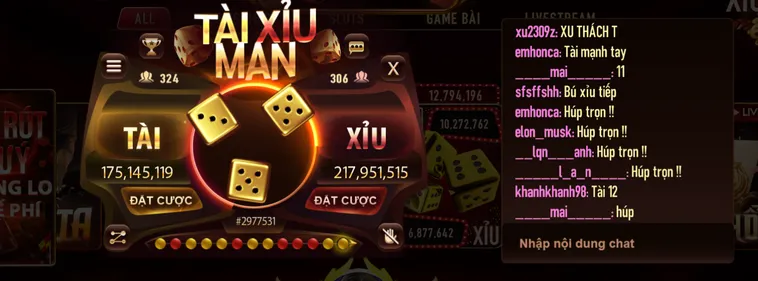 Tài Xỉu Livestream Tại Manclub Trải Nghiệm Đổ Xúc Xắc Kịch Tính Đẳng Cấp Thế Giới